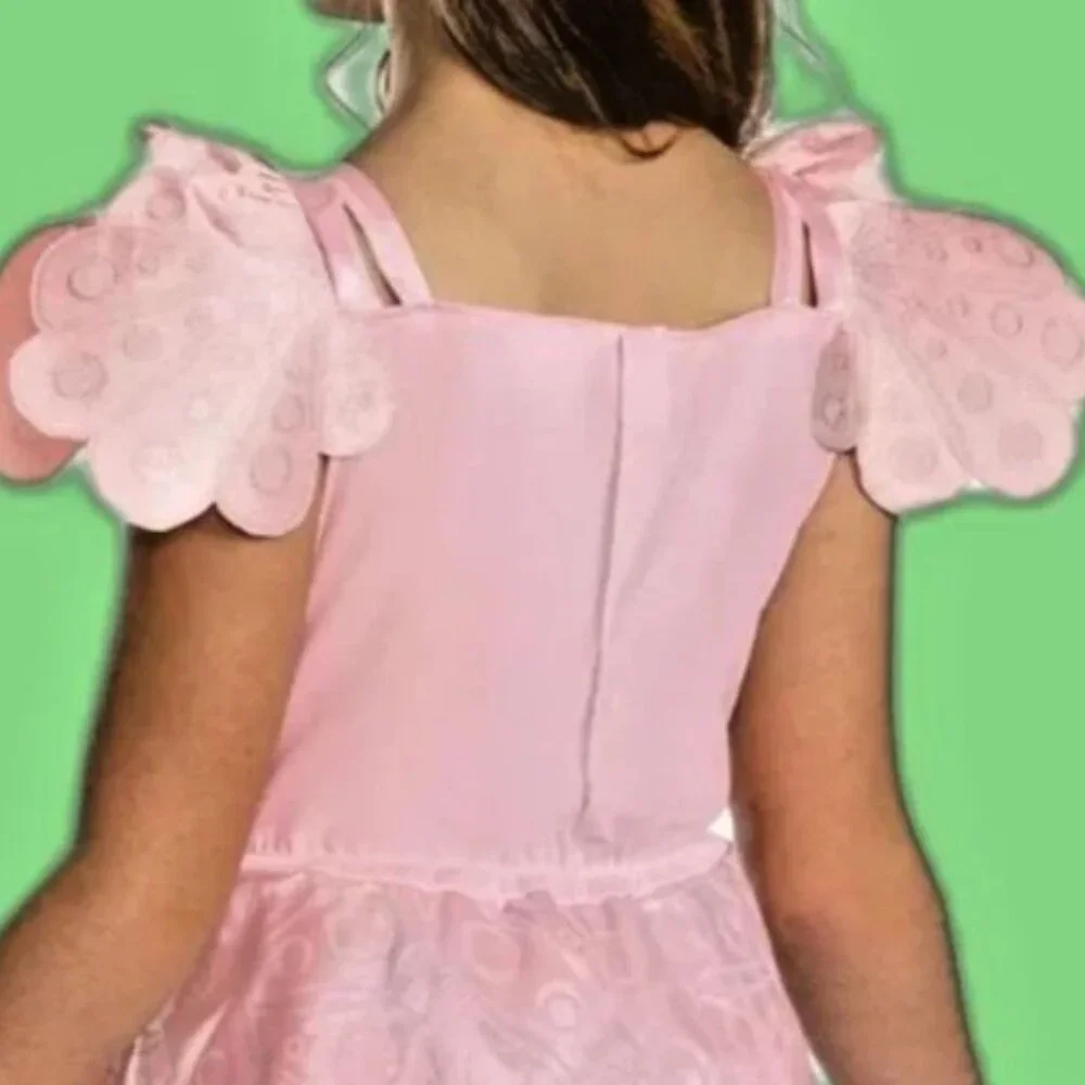 WICKED Glinda Dancing Through Life Pink Costume Dress GIRLS SIZE S 6-6X NEW